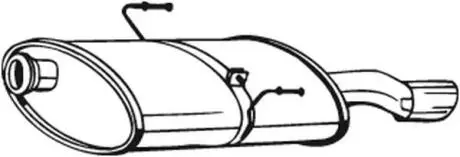 Глушник, алюм. сталь, задн. частина PEUGEOT 406 1.8i -16V (04/03-04) SED BOSAL 190-911