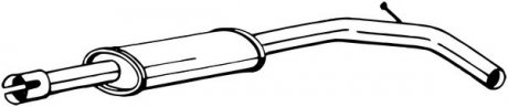 Глушник, алюм. сталь, середн. частина DACIA SANDERO 1.2 LPG (01/13-) (200-115) BO BOSAL 200115