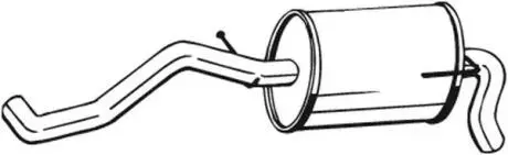 Глушитель выхлопных газов (конечный) BOSAL 227473