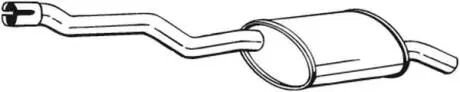 Глушник вихлопних газів (кінцевий) BOSAL 247259