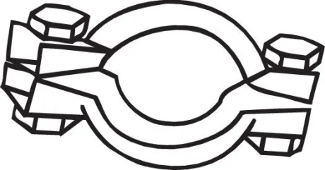 Затискач вихлопної системи CITROEN C5 III, C6, C8, JUMPY II, FIAT SCUDO, ULYSSE, LANCIA PHEDRA, PEUGEOT 407, 508 I, 607, 807, EXPERT, EXPERT TEPEE 1.6D-3.0D 12.04- BOSAL 254952