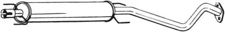 Глушник системи випуску (середній) BOSAL 284633