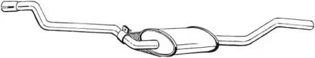 Глушник системи випуску (середній) BOSAL 285067