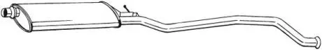 Глушник системи випуску (середній) BOSAL 286251