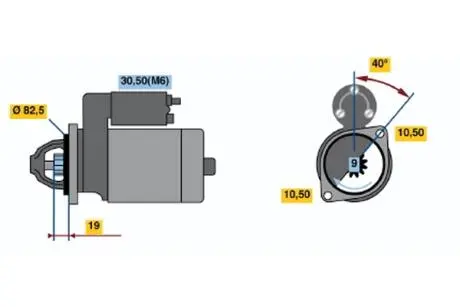 Стартер реставрація BOSCH 0001109031