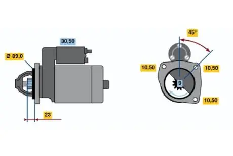Стартер BOSCH 0001109046