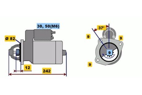 Стартер реставрація BOSCH 0001109048