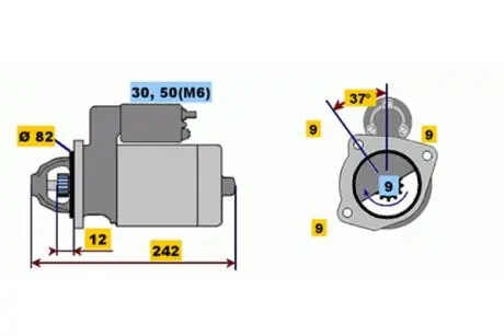 Стартер Реставрация BOSCH 0001109048