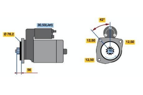 Стартер BOSCH 0001122400