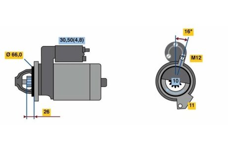 Стартер реставрація BOSCH 0001139019