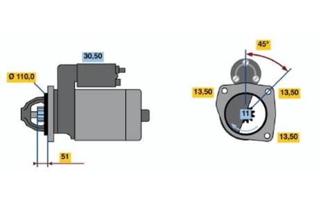 Стартер Реставрация BOSCH 0001231036