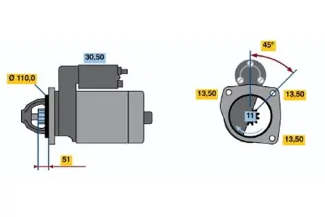 Стартер Реставрация BOSCH 0001231036