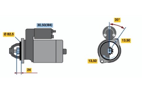 Стартер Реставрация BOSCH 0001362309