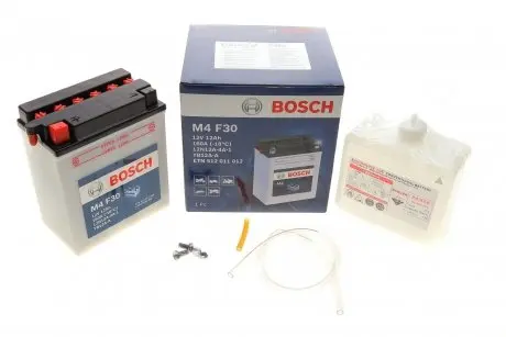 Акумуляторна батарея 12Ah/160A (136x82x160/L+) (мото) (сухозаряджений) BOSCH 0 092 M4F 300 (фото 1)