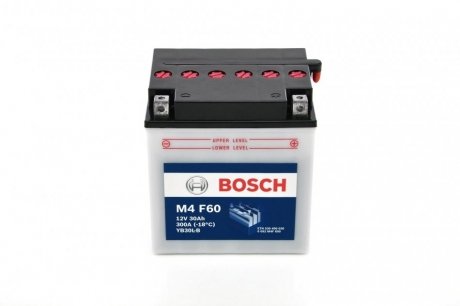 Акумуляторна батарея 30Ah/300A (176x132x168/+L/B00) (мото) (сухозаряджень)) BOSCH 0 092 M4F 600
