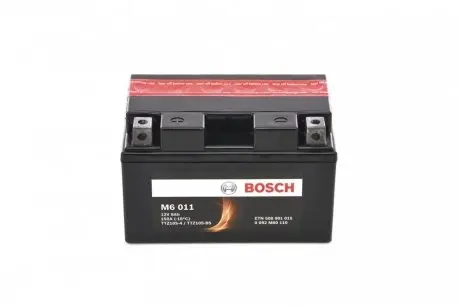 Акумуляторна батарея 8Ah/150A (150x87x93/+L/B0) (AGM) (мото) (сухозаряджений) BOSCH 0 092 M60 110 (фото 1)