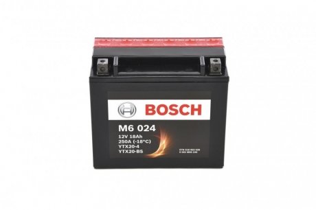 Акумуляторна батарея 18Ah/250A (177x88x156) (AGM) (мото) BOSCH 0 092 M60 240 (фото 1)