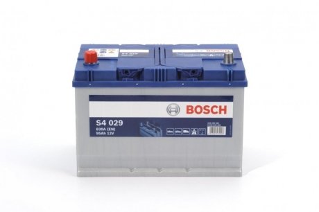 Акумуляторна батарея 95Ah/830A (306x173x225/+L/B01) Азія BOSCH 0 092 S40 290 (фото 1)