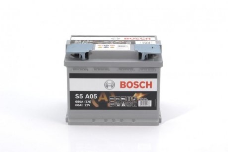 Акумуляторна батарея 60Ah/680A (242x175x190/+R/B13) (Start-Stop AGM) BOSCH 0 092 S5A 050