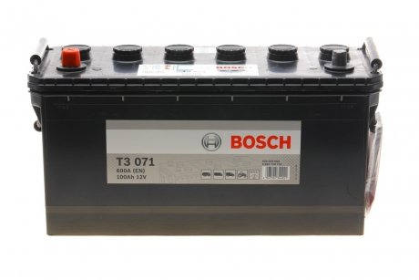 Акумулятор 100Ah-12v (T3071) (413x175x220),L,EN600 BOSCH 0 092 T30 710 (фото 1)