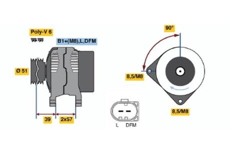 Генератор реставрація BOSCH 0124325128