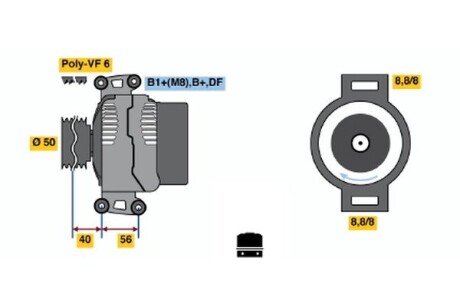 Генератор реставрація BOSCH 0124615018