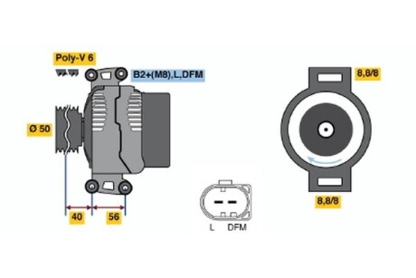 Генератор BOSCH 0124625002