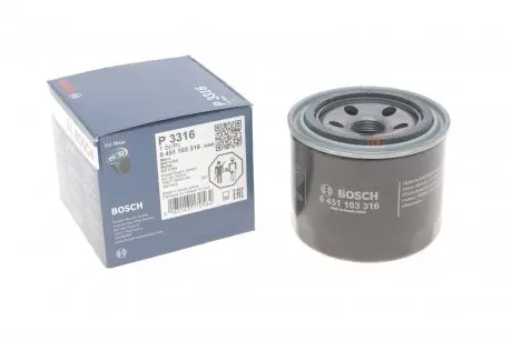 Фільтр масляний Mitsubishi Pajero 1.8-3.5 V6 94- BOSCH 0 451 103 316