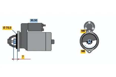 Стартер Suzuki BOSCH 0986017571
