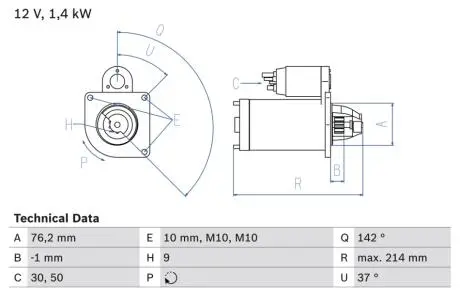 Стартер BOSCH 0 986 020 860