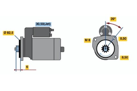 Стартер BOSCH 0986022510 (фото 1)