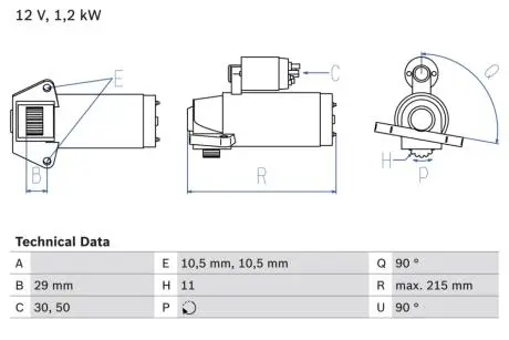 Стартер BOSCH 0986023570