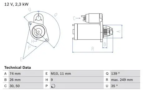 Стартер BOSCH 0986024120