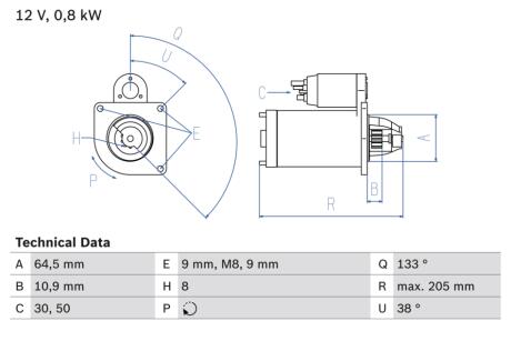 Стартер BOSCH 0 986 024 210