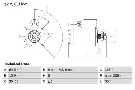 Стартер BOSCH 0 986 024 210