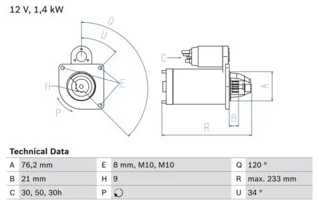 Стартер BOSCH 0 986 026 220