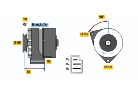 Генератор BOSCH 0986030580