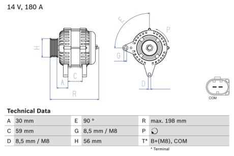 Генератор BOSCH 0 986 081 930