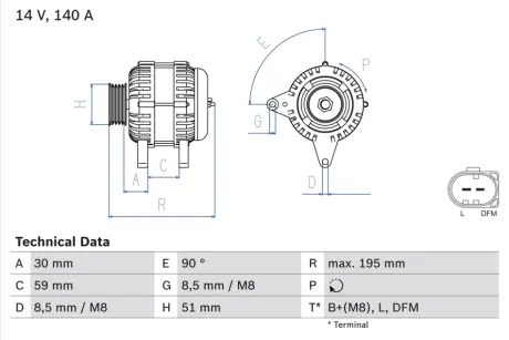 Автозапчасть BOSCH 0986082230