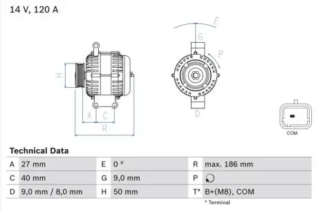 Автозапчасть BOSCH 0986082570