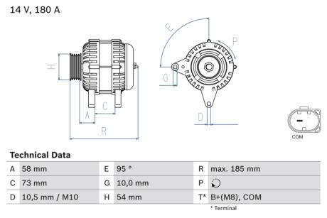 Автозапчасть BOSCH 0986082850