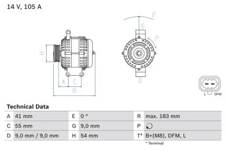 Автозапчасть BOSCH 0986084190