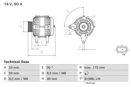 WARTOЊЖ WYMIANY PROGRAMU BX BOSCH 0986085170