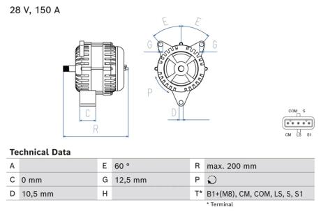 Генератор BOSCH 0 986 085 300