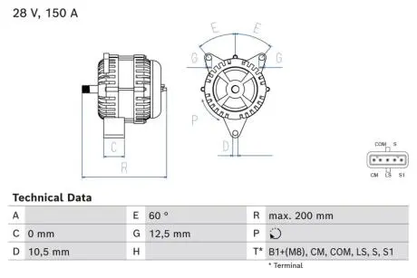 Генератор BOSCH 0 986 085 300