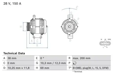 Генератор BOSCH 0 986 085 360