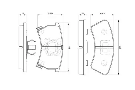 Тормозные колодки, дисковый тормоз.) BOSCH 0986424006