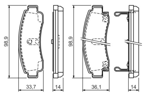 Тормозные колодки, дисковый тормоз.) BOSCH 0986424299