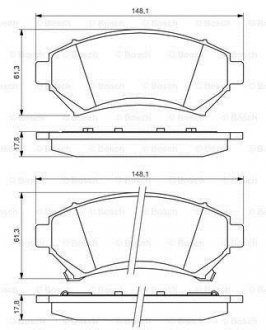 Тормозные колодки дисковые BOSCH 0986424466 (фото 1)