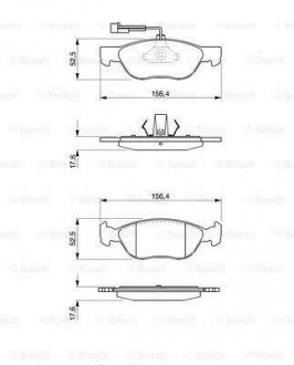 Тормозные колодки, дисковый тормоз.) BOSCH 0986424510